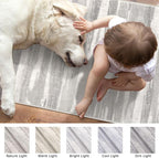 Modern Abstract Entryway Rug Indoor 2x3 Neutral Washable Non-Slip Soft Small - Image 7