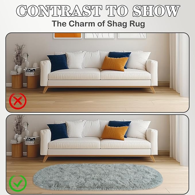 Soft Fluffy Area Rug for Bedroom, Non-Slip Cozy Plush Shag Carpet for Kids Room - Image 8