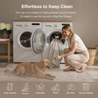 HUGEAR 8x10 Machine Washable Area Rugs Vintage Grey - Image 5