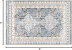 Phantoscope Washable Area Rug 4'x6' Non-Slip, Vintage Neutral Rugs - Image 2