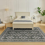 WITSHOCK Living Room Area Rugs 7x9: Soft Non-Slip Backing Washable Rugs Vintage - Image 5