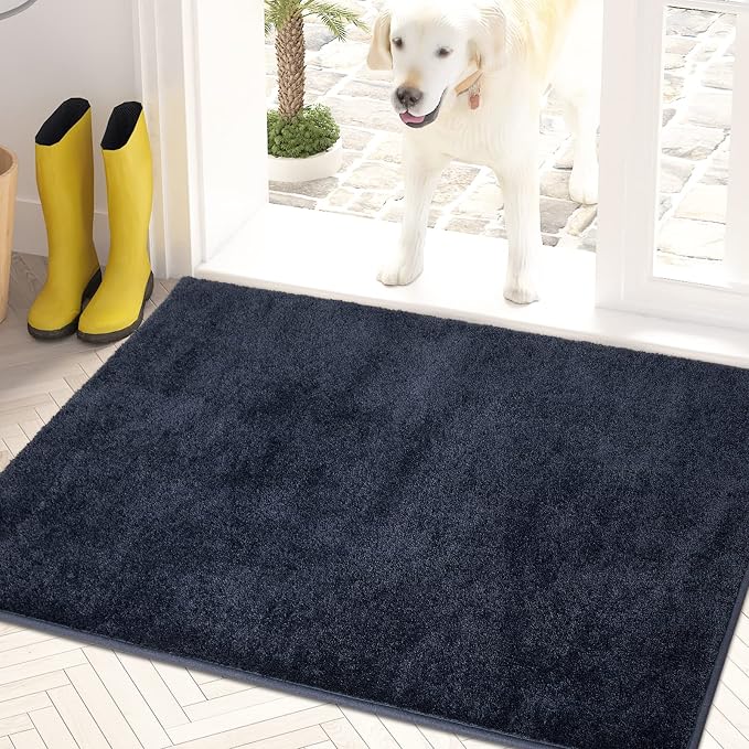PURRUGS Dirt Trapping Door Mat 20" x 31.5", Non-Slip Machine Washable Entry Rug by PURRUGS