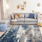 LUXE WEAVERS Euston Collection D.Blue-L.Blue 8x10 Modern Abstract Area Rug - Image 5