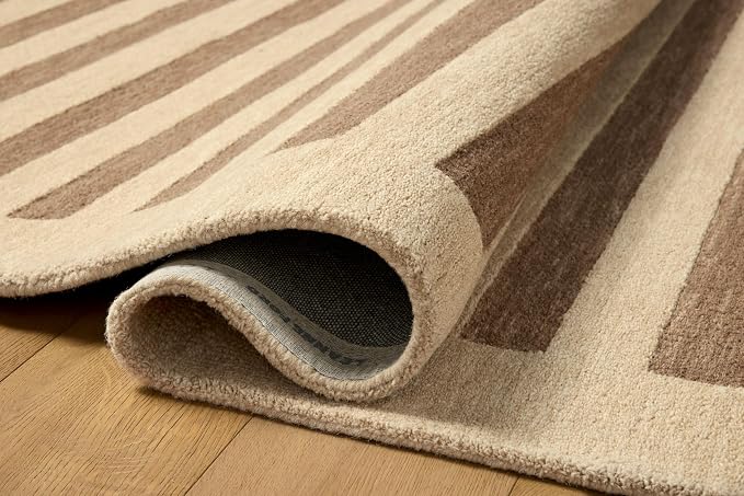 Loloi Leanne Ford Craven Collection CVN-05 Oatmeal/Bark 9'-3" x 13' Area Rug - Image 4