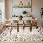 Wonnitar Washable 6x9 Area Rugs, Large Living Room Rug, Non-Slip Soft Floral - Image 6