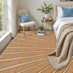 Boho Sun Print Area Rug for Living Room 3x4, Modern Abstract Non-Slip Washable - Image 3