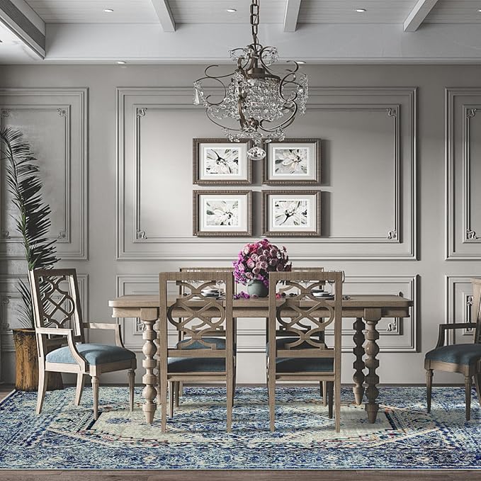 Easy-Going Area Rug 6x9 Washable Boho Rugs - Image 8