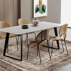 10'x14' Washable Area Rug Boho Chic Medallion Distressed Design Non-Shedding - Image 3