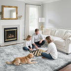 Fluffy Rug Shaggy Area Rug, Gradual Grey 10x14 Area Rugs - Image 4