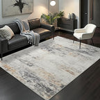 Toneed Abstract Area Rug 7x9 Modern Washable Rug Soft Non Slip Rug Low Pile by Toneed