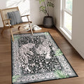 Moynesa Tiger Washable Rugs, 3x5 Entry Area Rugs, Non Slip Vintage Soft Living by Moynesa