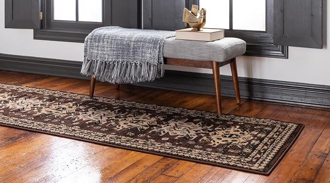 Unique Loom Taftan Collection Border Geometric Tribal Inspired Design Area Rug - Image 4