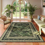 Rugcomf 4x6 Rug for Bedroom Impressionist-Style Vintage Washable Rugs Non Slip - Image 5
