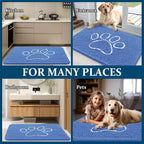 OLANLY Dog Door Mat for Muddy Paws 36x24, Paw Print Design, Absorbs Moisture - Image 8