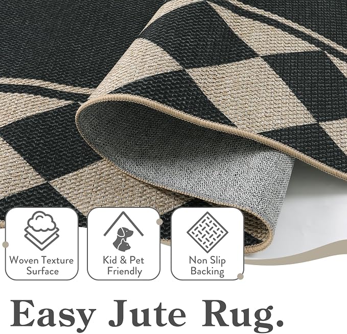 Moynesa Easy Jute Hallways Runner Rugs Washable 2.5x8 Entryway Rug Runners - Image 6