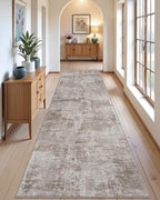 DEXI Hallway Runner Rug 3x8, Modern Abstract Non Slip Thin Soft Runners Carpet - Image 8