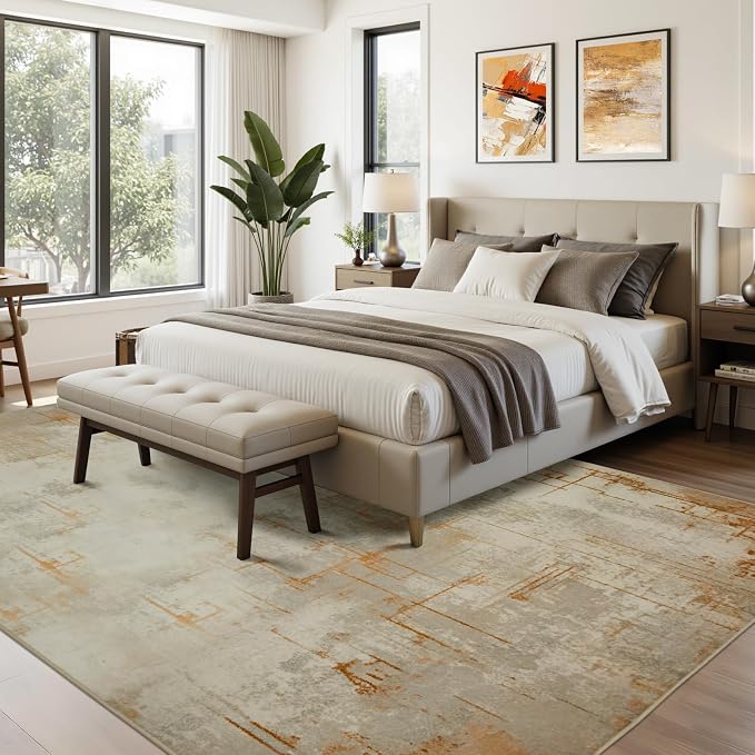 Joydeco 5x7 Area Rugs for Living Room, Washable Modern Abstract Non Slip Soft - Image 6