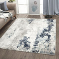 LUXE WEAVERS Kimberly Collection Ivory 5x7 Modern Abstract Area Rug by LuxeWeavers