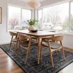 Charcoal Black Area Rug 6x9, Vintage Earth Tone Dark Rugs - Image 3