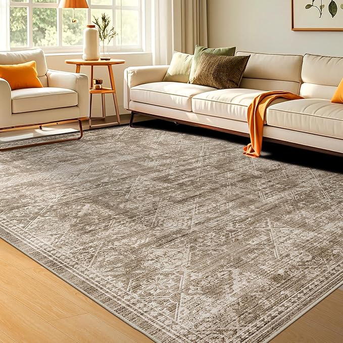 WITSHOCK 5x7 Area Rugs for Living Room: Machine Washable Non Slip Modern by WITSHOCK