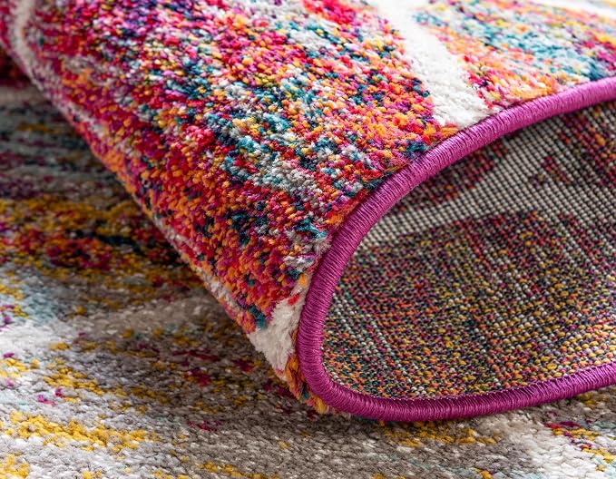 Rugs.com Lattice Frieze Collection Rug – 2' x 10' Runner Multi Medium Rug - Image 6