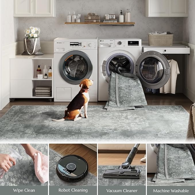 jinchan Washable Area Rug 8x10 for Living Room - Image 7