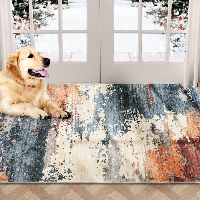 COMSLE Door Mat for Dogs Muddy Paws Soft Absorbent Indoor Front Entryway Rug by COMSLE