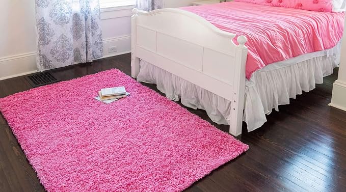 Unique Loom Solid Shag Collection Area Rug - Image 2