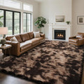 Fluffy Rug Shaggy Area Rug, Mottling Brown 9x12 Area Rugs by Yongyangjuxi