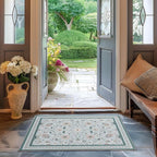 EVERGRACE Area Rugs for Entryway 2x3, Boho Floral Faux Wool Indoor Outdoor by EverGrace