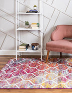 Rugs.com Lattice Frieze Collection Rug – 4' x 6' Multi Medium Rug Perfect - Image 3