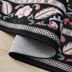 3x5 Rug Washable Area Rug Floral Office Rug Non Slip Small Carpet - Image 5