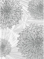 WITSHOCK 9x12 Washable Rug for Living Room, Modern Floral Distress Print - Image 8