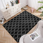 Amearea Fluffy Indoor Area Rug, Soft Trellis Moroccan Rugs - Image 4