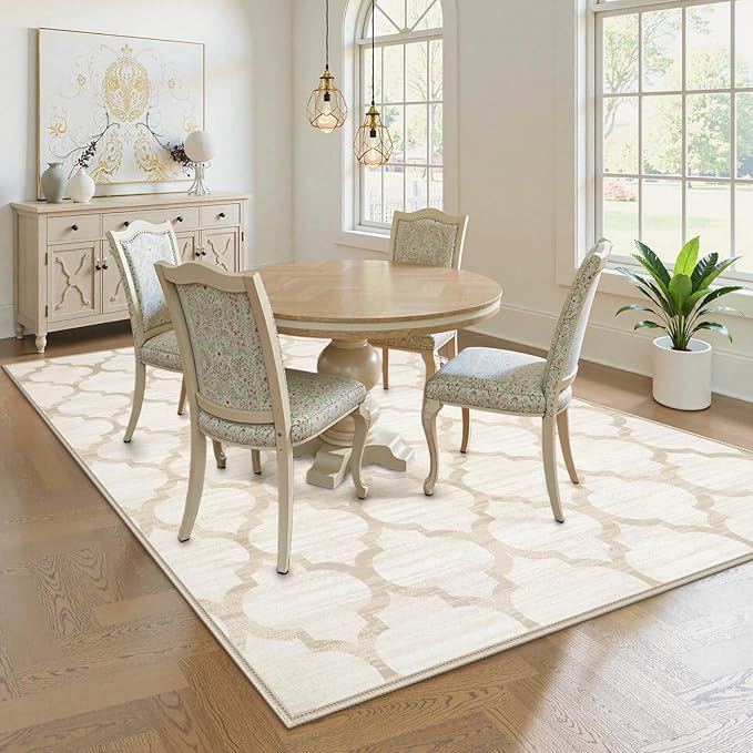 Lahome Moroccan 5x7 Area Rugs for Living Room Machine Washable Rug, Large - Image 4