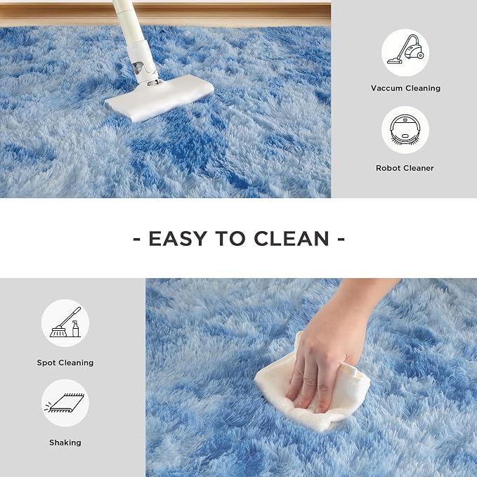 Andency Soft Area Rugs for Living Room Bedroom, 5x8 Fluffy Shaggy Bedside Rug - Image 7