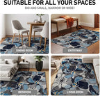 Rugshop Modern Large Floral Non-Slip Square - Image 3