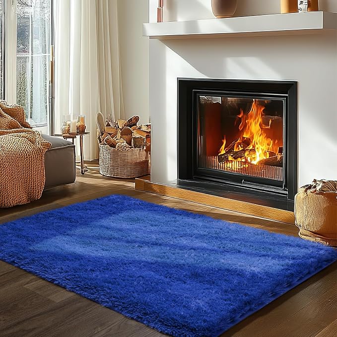 Zentavio Rugs for Boys Room Blue 3x5 Area Rugs for Living Room Small Navy - Image 7