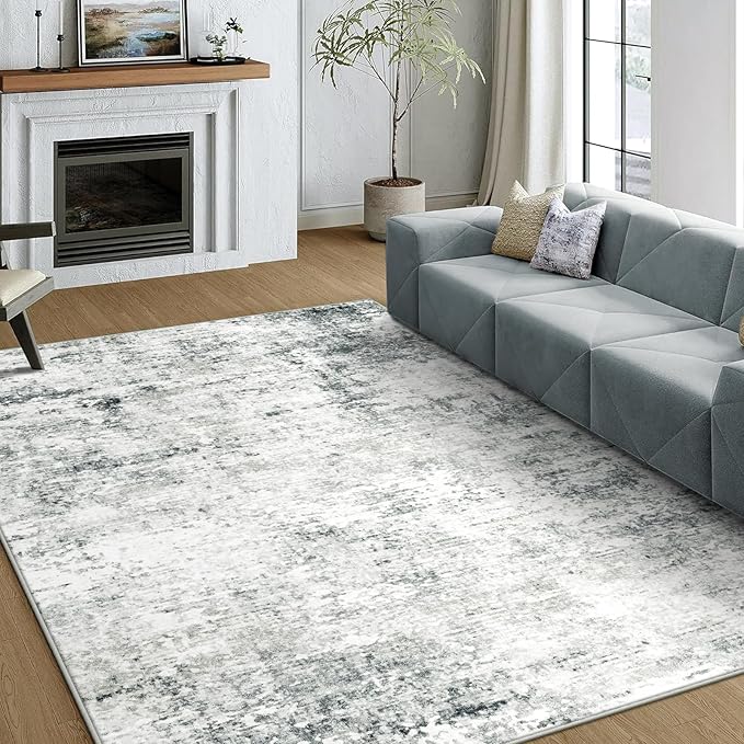 5x7 Machine Washable Area Rug for Living Room, Kids and Pets Friendly for by GERUIMO
