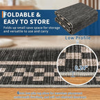 Small Bedroom Area Rug 3x5 Checkered Area Rug - Image 4