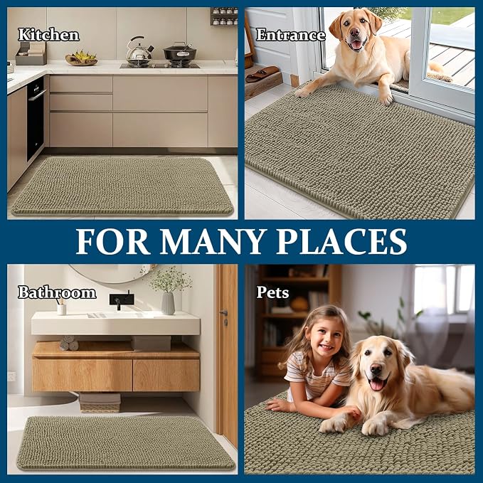 OLANLY Dog Door Mat for Muddy Paws 44x24, Absorbs Moisture and Dirt, Absorbent - Image 8