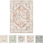 LIVEBOX 5x7 Area Rugs for Living Room, Washable Nursery Orange Boho Rug Soft - Image 5