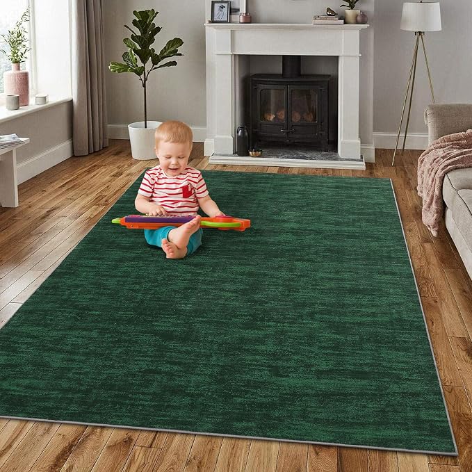 RUGSREAL 5x7 Living Room Area Rugs Modern Solid Color Area Rug Non-Slip Floor - Image 8
