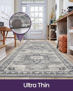 DEXI Hallway Runner Rug 3x7, Distressed Non Slip Runners Carpet, Boho Vintage - Image 3