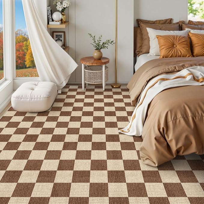 LIVEBOX 8x10 Area Rugs for Living Room, Checkered Non-Slip Washable Rugs - Image 2