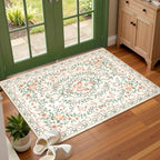 GarveeHome 2x3 Floral Area Rug Non Slip Entryway Mat Low Pile Stain Resistant by GarveeHome