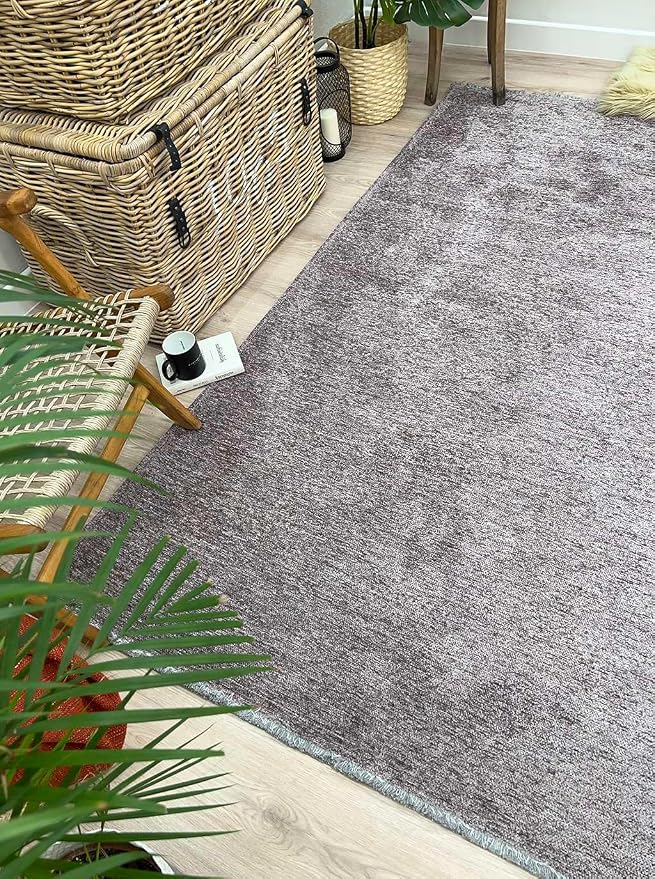 Alfa Rich 4x6 Dark Gray Washable Area Rugs - Image 4