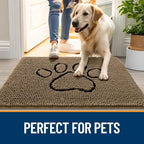 OLANLY Dog Door Mat for Muddy Paws 59x24, Paw Print Design, Absorbs Moisture - Image 6