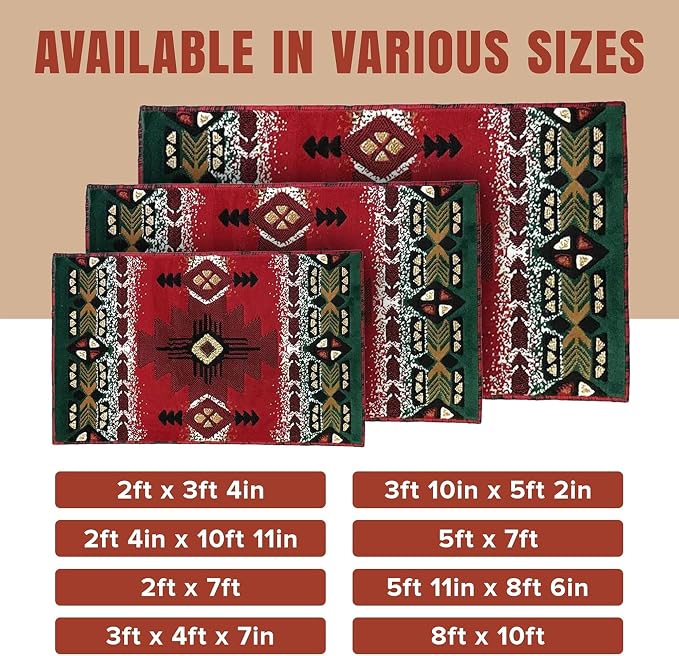 YHSF South West Native American Area Rug C318 - Image 5