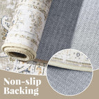 jinchan Fiora Long Hallway Runner Rug 2x12 Machine Washable Runner Rug Taupe - Image 5